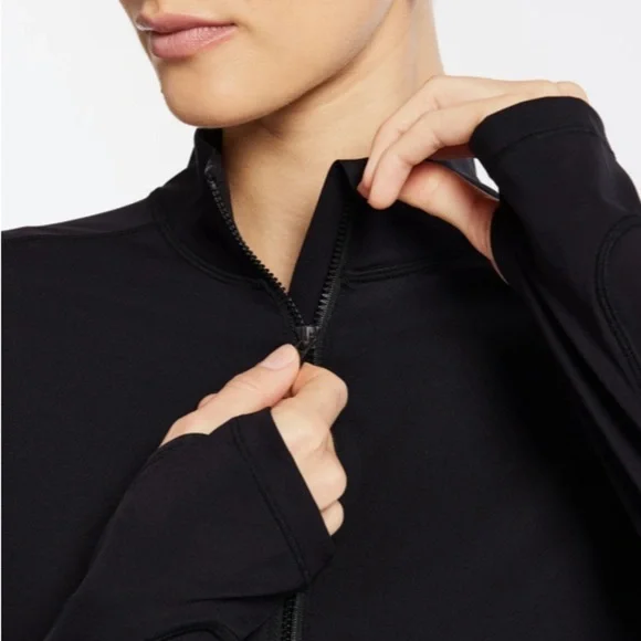 NWT $170 Bandier Encore Full Zip Jacket in Black Size Small